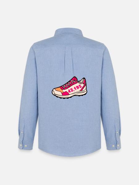Chaussures de marathon à pied Course - Chemise Oxford homme Stanley/Stella - carolina blue