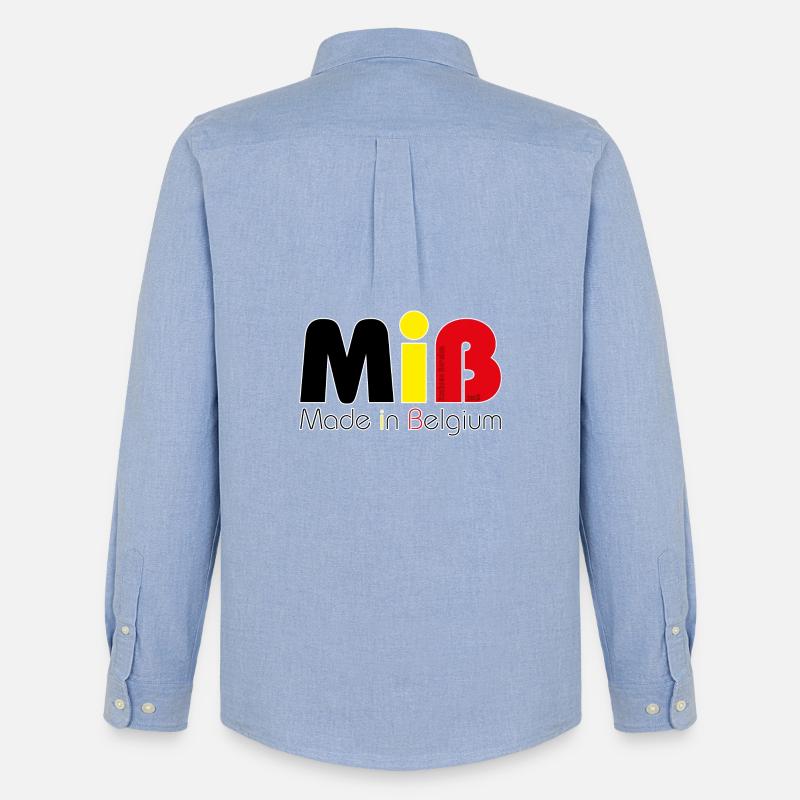 MiB Made in Belgium – Version 2018 - Männer Oxford Hemd von Stanley/Stella - Carolina Blue