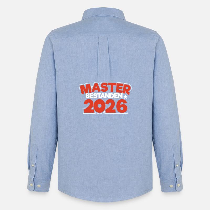 Master 2026 Masterabschluss Promotion Sponsion - Männer Oxford Hemd von Stanley/Stella - Carolina Blue