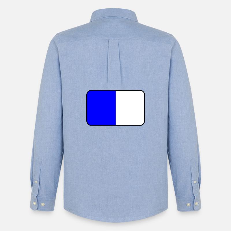 Spa-Flaggenemblem - Männer Oxford Hemd von Stanley/Stella - Carolina Blue