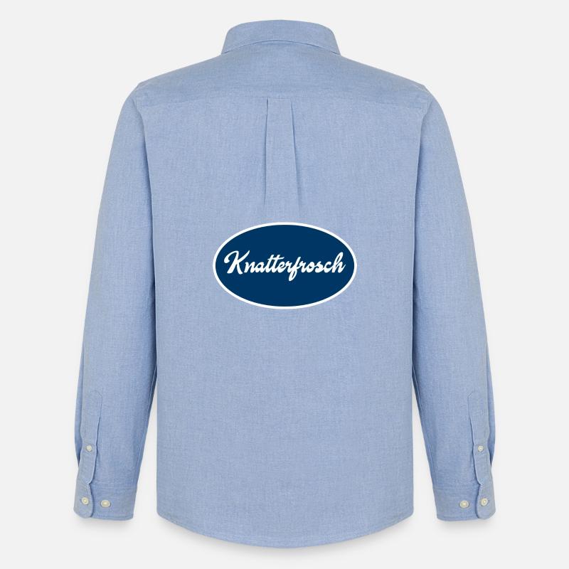 Knatterfrosch Statement Logo - Männer Oxford Hemd von Stanley/Stella - Carolina Blue