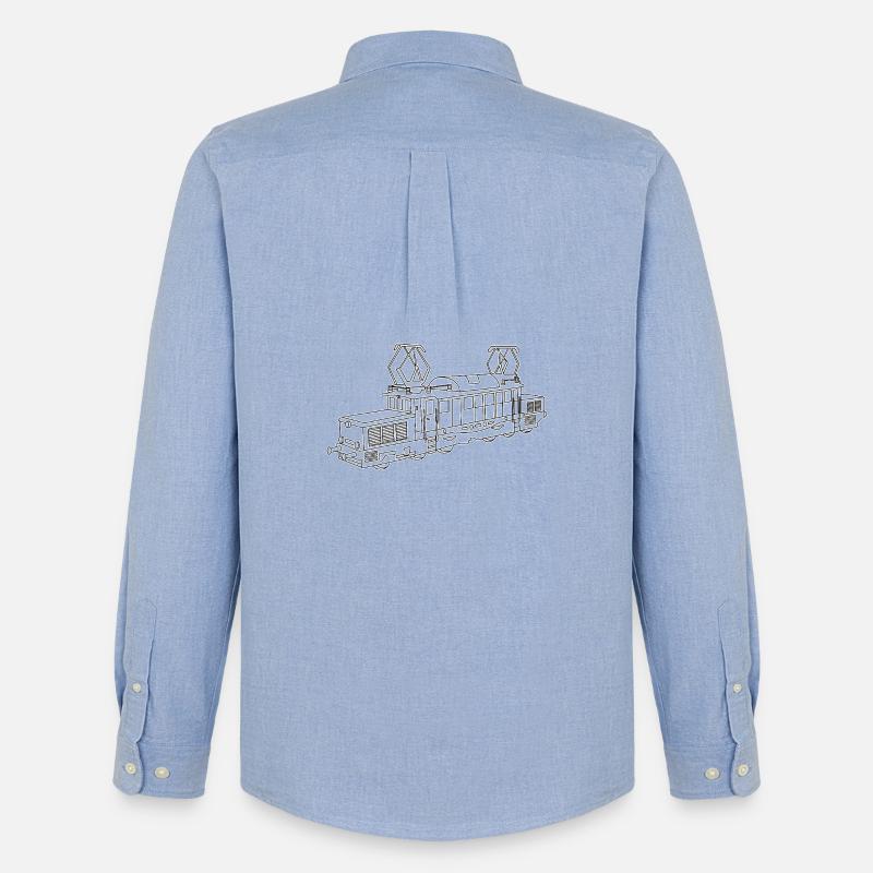 Lokomotiv Zug Eisenbahn - Männer Oxford Hemd von Stanley/Stella - Carolina Blue