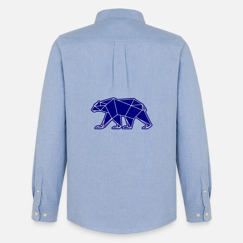 Eisbär Polar Bär Polygon Symbol - Männer Oxford Hemd von Stanley/Stella - Carolina Blue