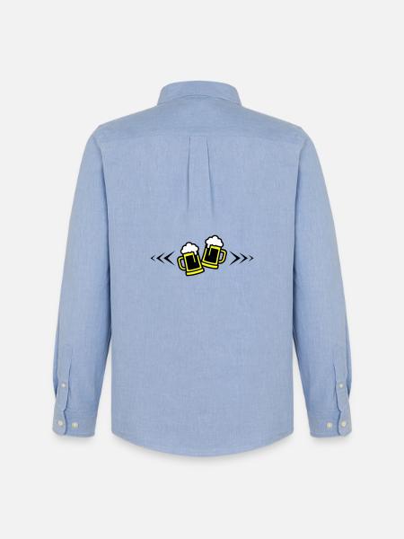Bier Anstoßen Symbol Bierkrug - Männer Oxford Hemd von Stanley/Stella - Carolina Blue