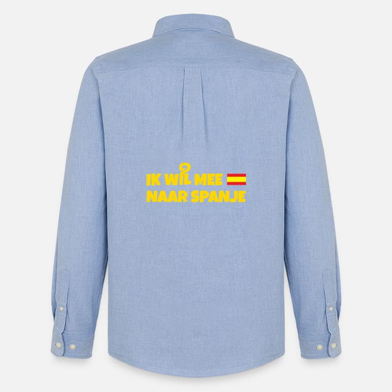 Ich möchte nach Spanien - Männer Oxford Hemd von Stanley/Stella - Carolina Blue