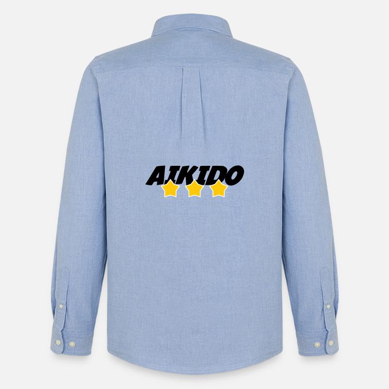 Aikido – Kampfsport – Aikido - Männer Oxford Hemd von Stanley/Stella - Carolina Blue