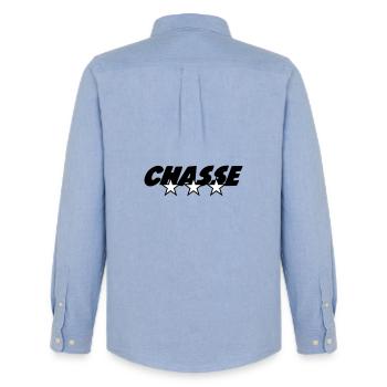 Chasse - Chasseur - Chemise Oxford homme Stanley/Stella - carolina blue - Dos - AI Model Male 185 dark (185cm)