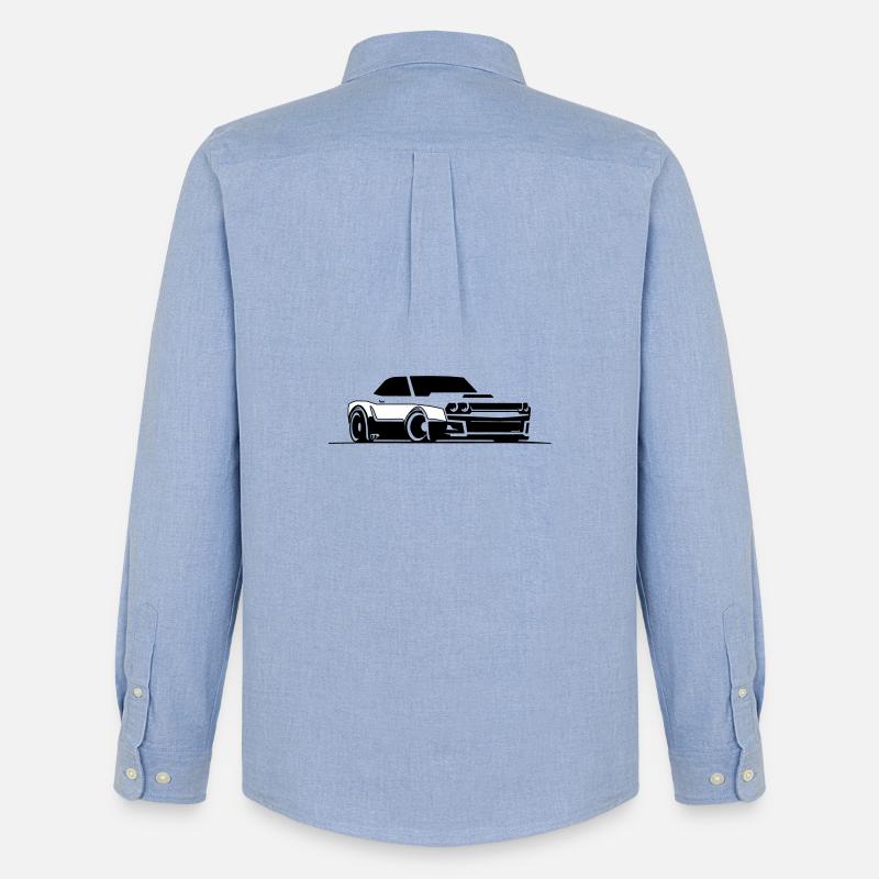 Challenger SRT Hellcat - Männer Oxford Hemd von Stanley/Stella - Carolina Blue