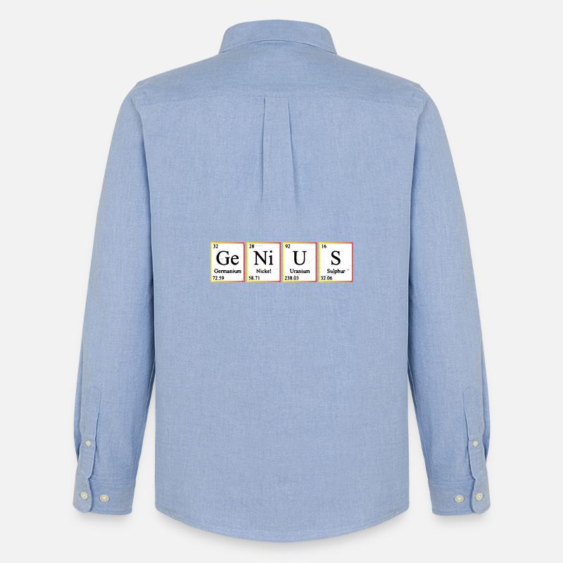 Genius Periodic Table Elements Chemistry - Männer Oxford Hemd von Stanley/Stella - Carolina Blue