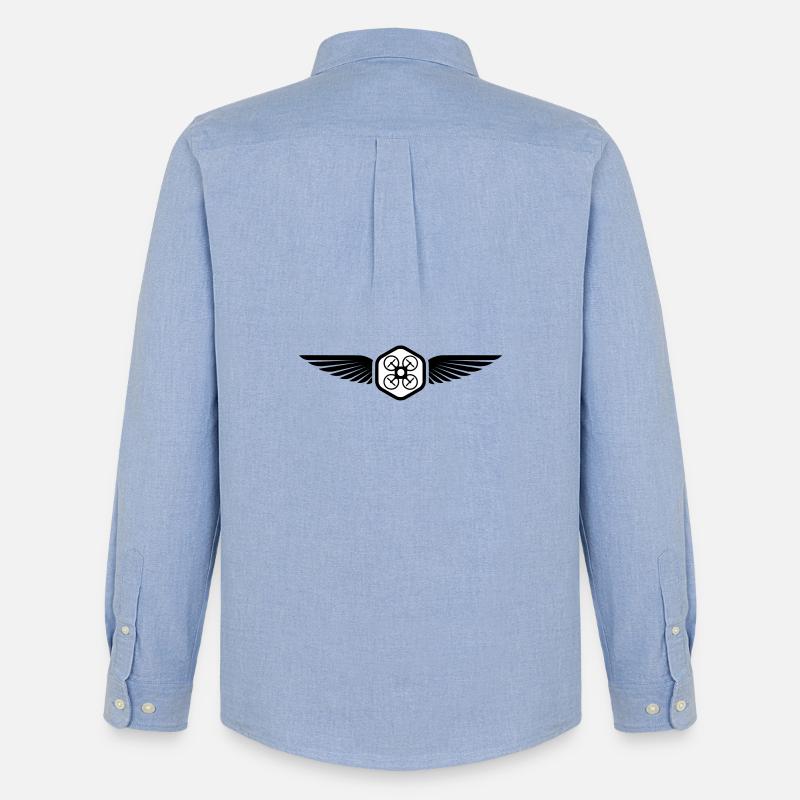 UAV PILOT - Männer Oxford Hemd von Stanley/Stella - Carolina Blue