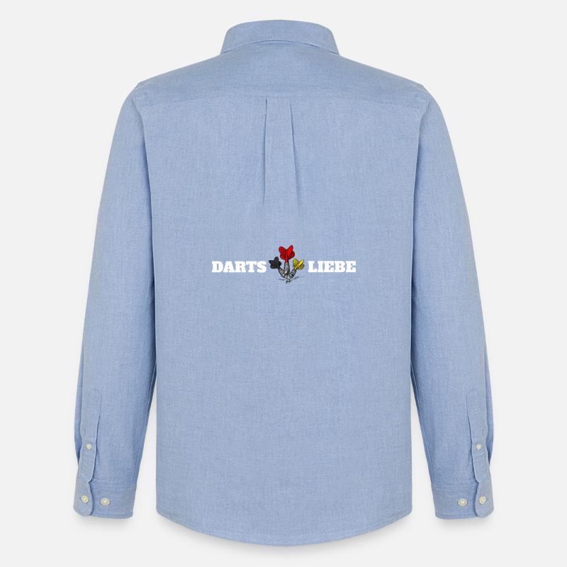 Darts ist Liebe - Männer Oxford Hemd von Stanley/Stella - Carolina Blue