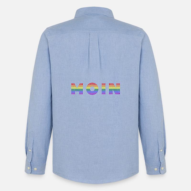 MOIN Regenbogen - Männer Oxford Hemd von Stanley/Stella - Carolina Blue