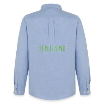 schoolchild - Men's Oxford Shirt by Stanley/Stella - carolina blue - Back - AI Model Male 185 dark (185cm)