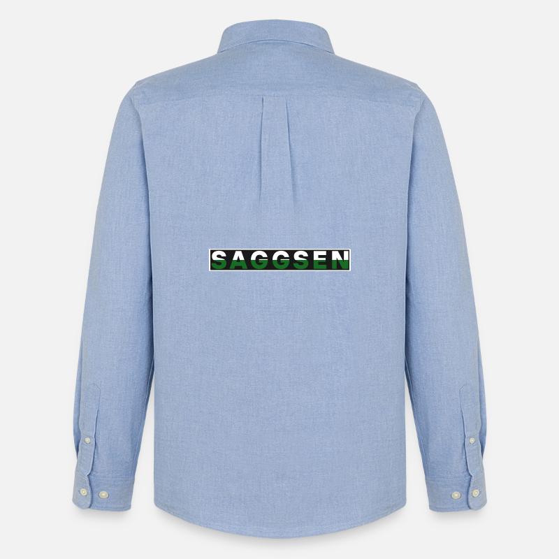 Sachsen / Saggsen - Männer Oxford Hemd von Stanley/Stella - Carolina Blue