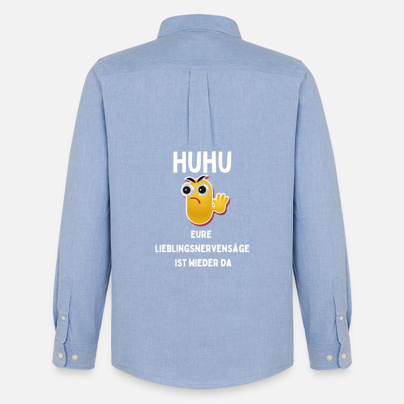 HUHU Nervensäge Lieblingsspruch - Männer Oxford Hemd von Stanley/Stella - Carolina Blue