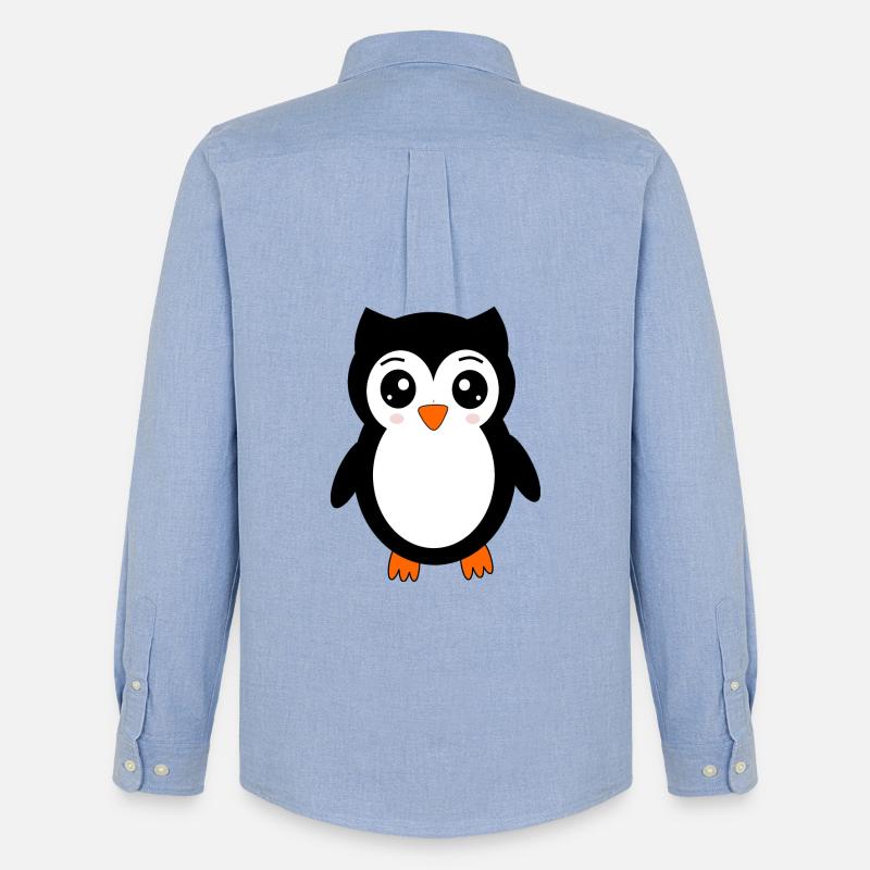 Eule schwarz Vogel Vögelchen Tiere Geschenk - Männer Oxford Hemd von Stanley/Stella - Carolina Blue