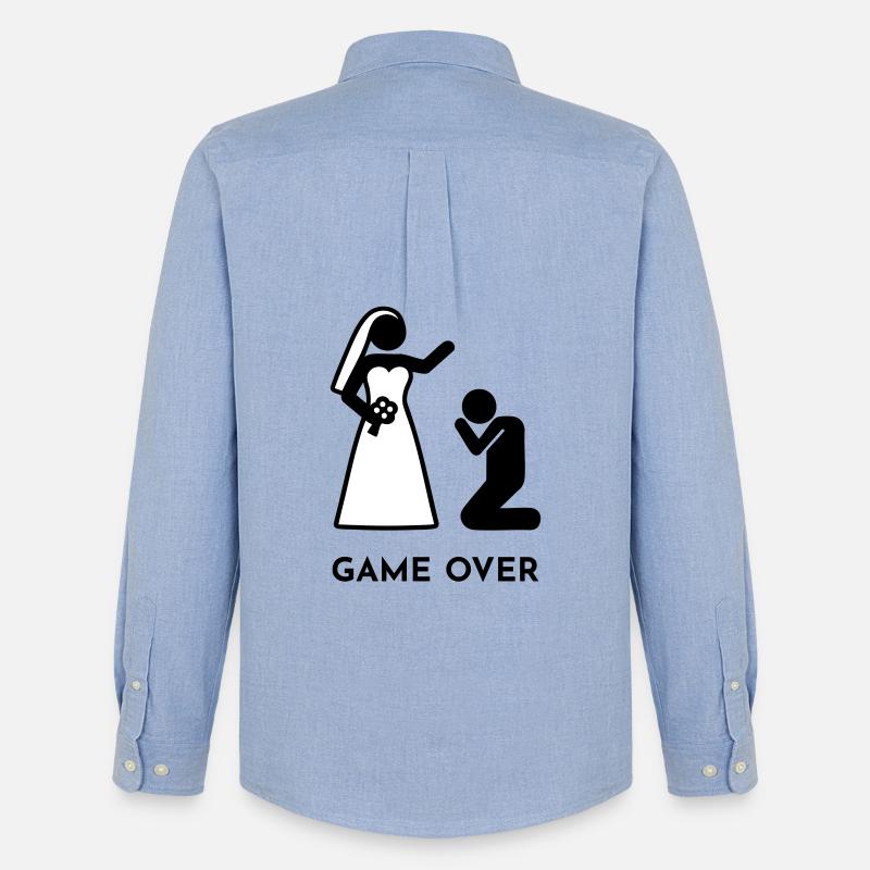 Hochzeit - Das Spiel ist vorbei - Männer Oxford Hemd von Stanley/Stella - Carolina Blue