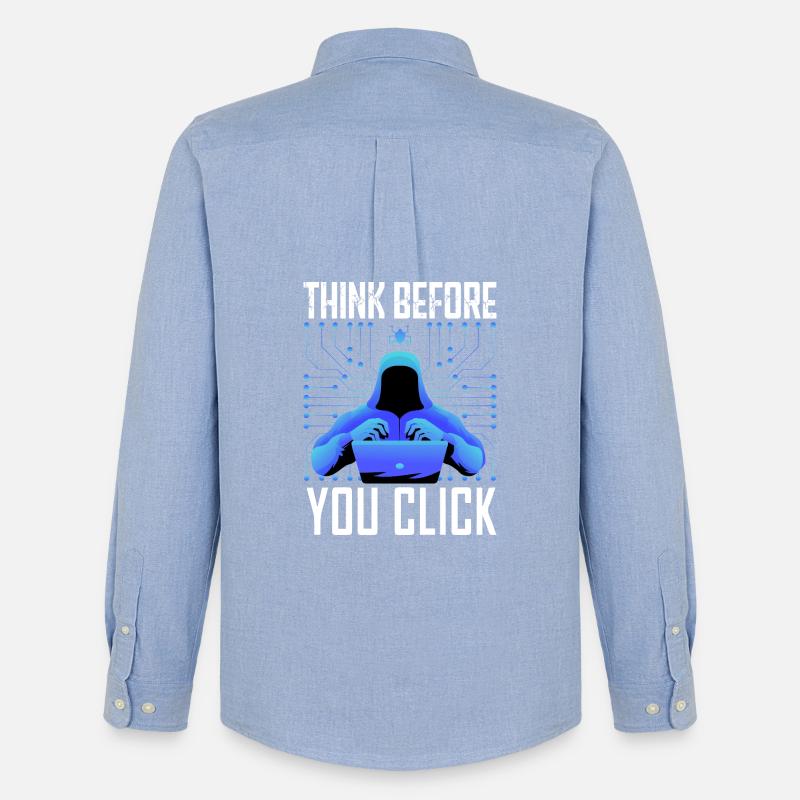 Hacker-Hacker-Hacker-Programmierer Linux Cybersicherheitsdaten - Männer Oxford Hemd von Stanley/Stella - Carolina Blue