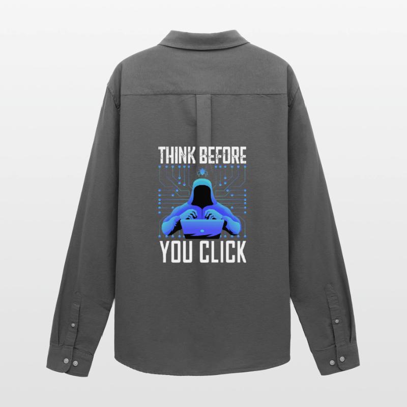 Hacker Hacking Programmer Linux Cybersecurity Data Men's Oxford Shirt by Stanley/Stella