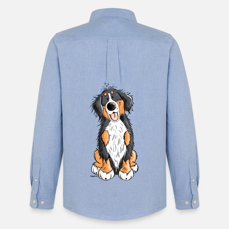Berner Sennenhund mach Platz - Männer Oxford Hemd von Stanley/Stella - Carolina Blue