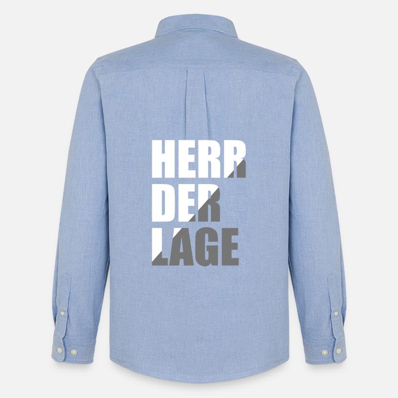 Herr der Lage - Männer Oxford Hemd von Stanley/Stella - Carolina Blue