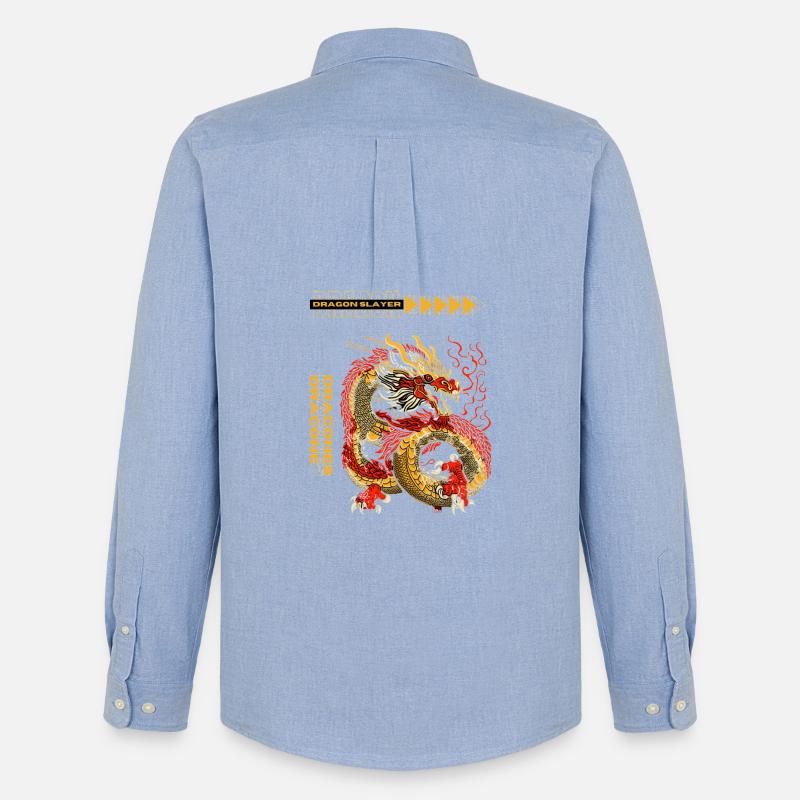 Drachentöter - Männer Oxford Hemd von Stanley/Stella - Carolina Blue