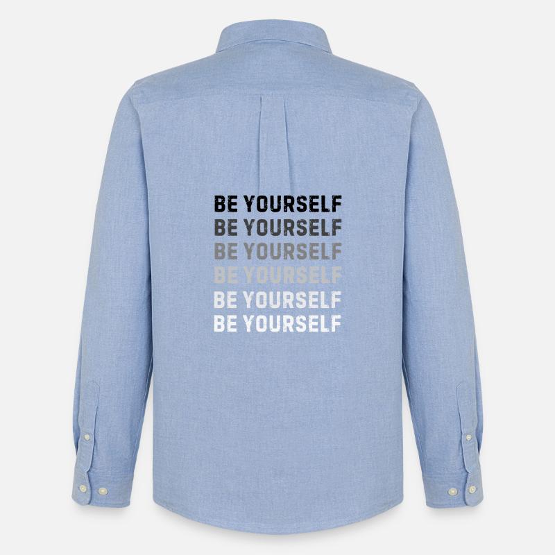 Sei du selbst - Männer Oxford Hemd von Stanley/Stella - Carolina Blue