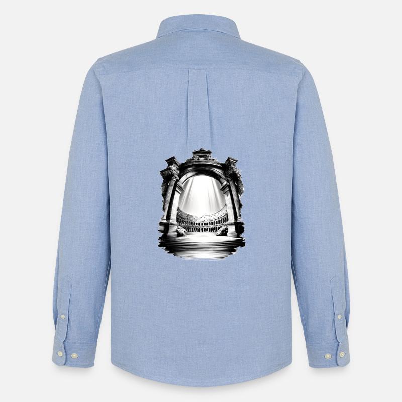 Colosseo e archi luminosi - Stanley/Stella Camicia Oxford uomo - carolina blue