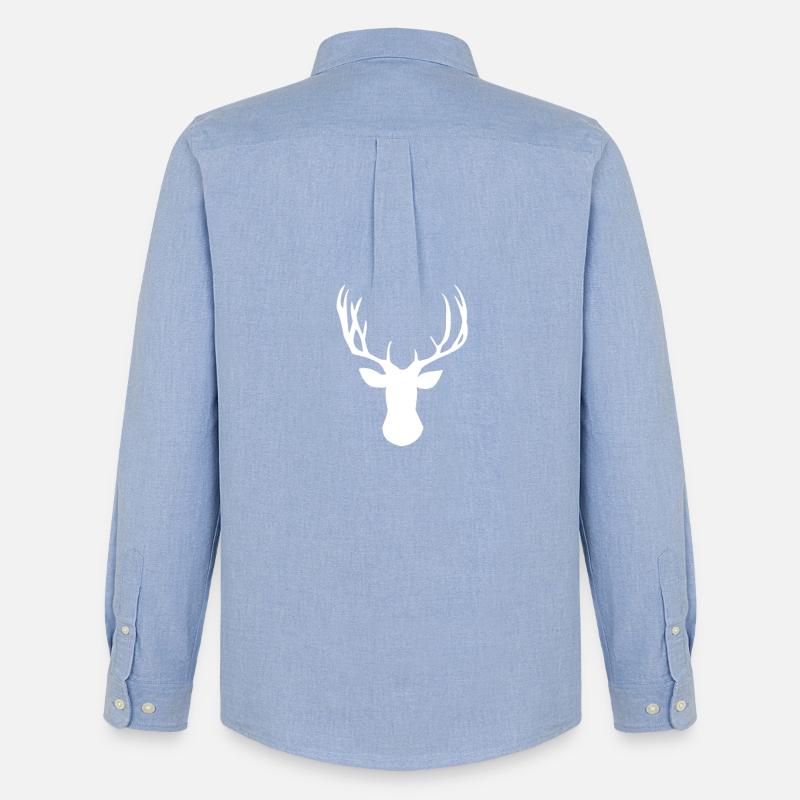 Hirsche - Männer Oxford Hemd von Stanley/Stella - Carolina Blue