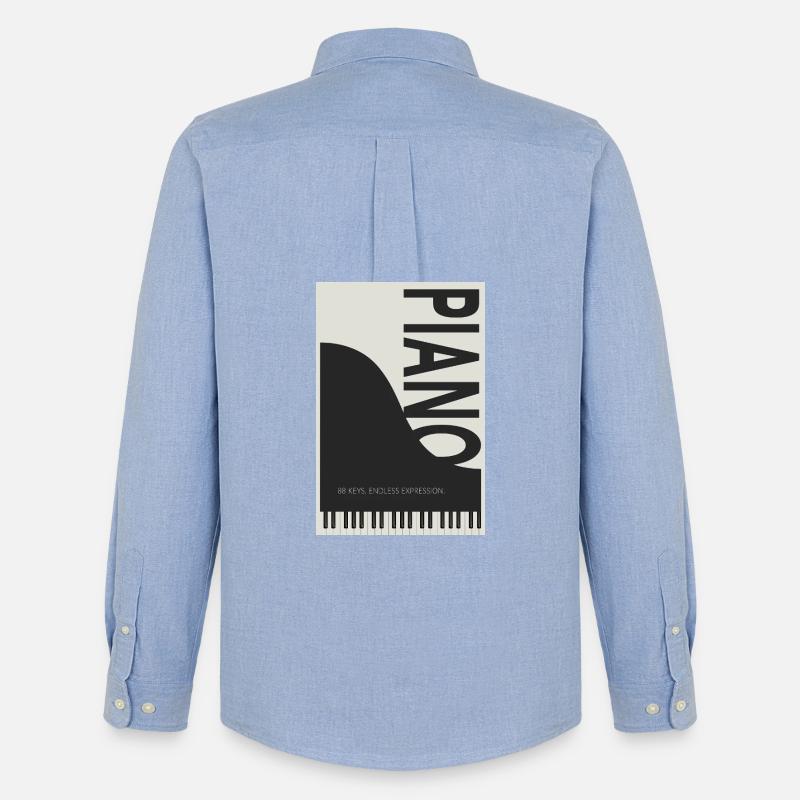 Piano – 88 Keys Endless Expression - Männer Oxford Hemd von Stanley/Stella - Carolina Blue