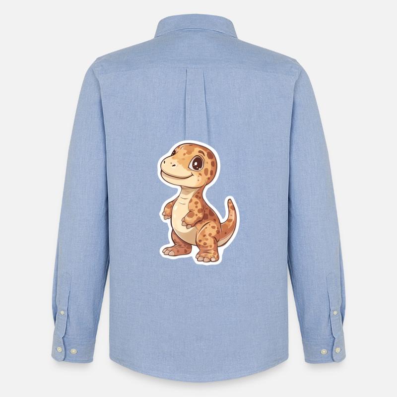Dinosaurier - Männer Oxford Hemd von Stanley/Stella - Carolina Blue
