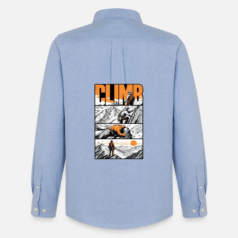 Summit Mountain Climber - Männer Oxford Hemd von Stanley/Stella - Carolina Blue