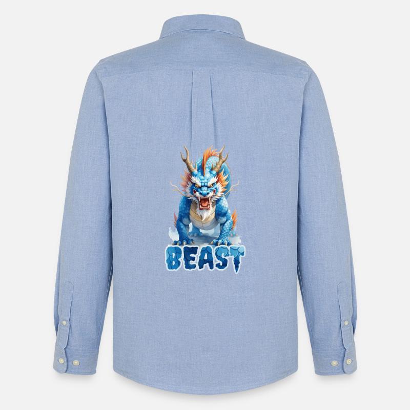 Legendärer Wächterdrache | 6Kx9K 54MP - Männer Oxford Hemd von Stanley/Stella - Carolina Blue