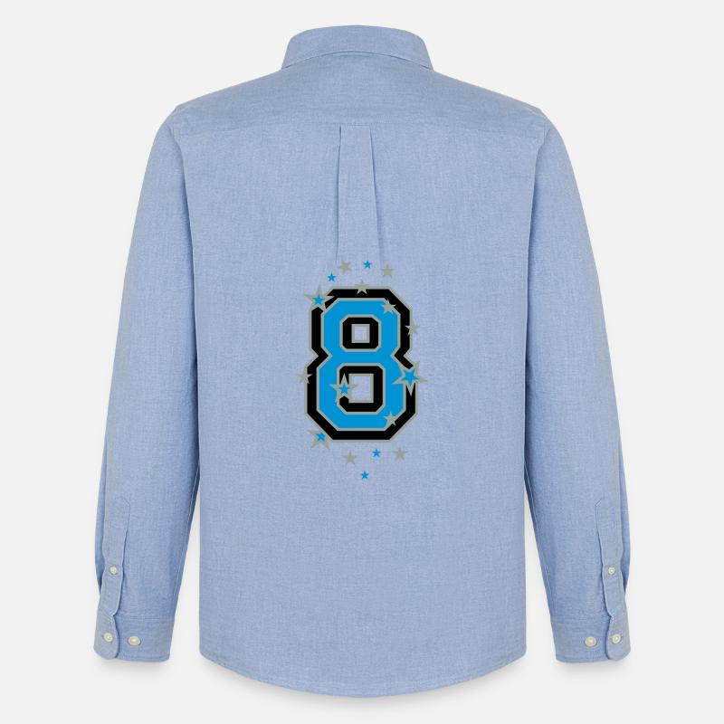 Sieben 7 - Männer Oxford Hemd von Stanley/Stella - Carolina Blue