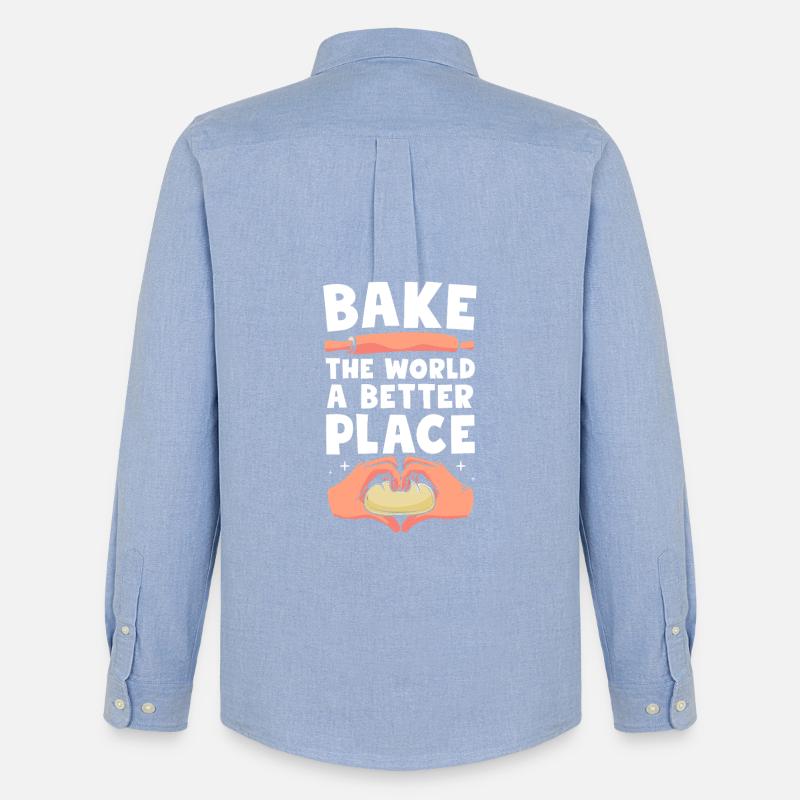 Bäcker Bäckerin Backen - Männer Oxford Hemd von Stanley/Stella - Carolina Blue