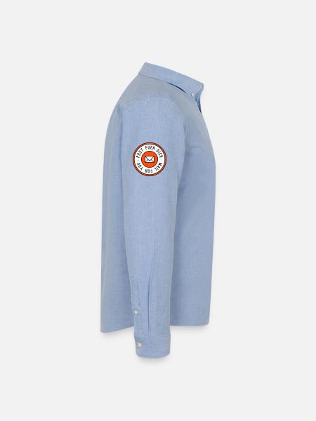 Post fuer dich dreifarbig - Männer Oxford Hemd von Stanley/Stella - Carolina Blue