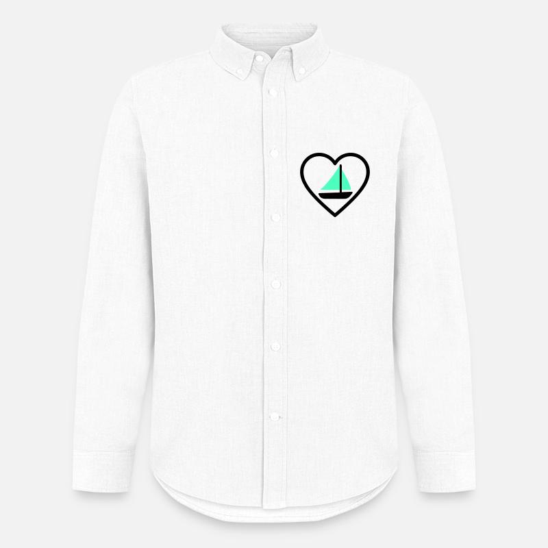 Cuore Vela – Passione Navigazione - Chemise Oxford homme Stanley/Stella - blanc