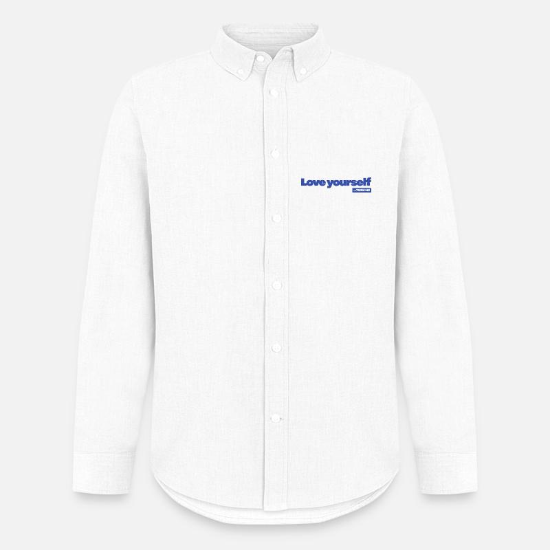 Love yourself - Statement Desing - Männer Oxford Hemd von Stanley/Stella - Weiß
