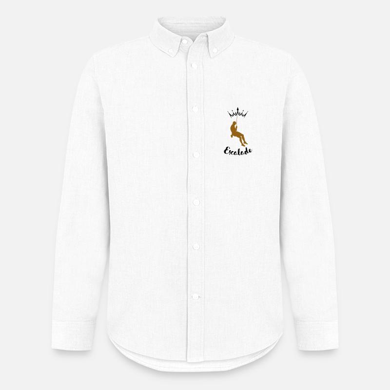 Schwebender Kletterer - Männer Oxford Hemd von Stanley/Stella - Weiß