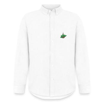 Indoor plant - Men's Oxford Shirt by Stanley/Stella - white - Front - AI Model Male 185 dark (185cm)