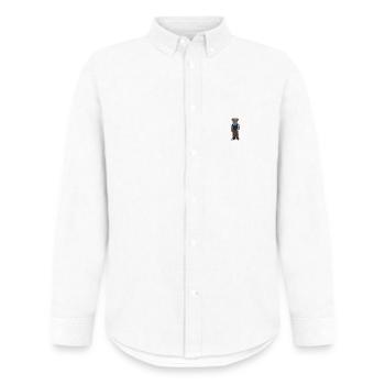 Teddy bear 9 - Men's Oxford Shirt by Stanley/Stella - white - Front - AI Model Male 185 dark (185cm)