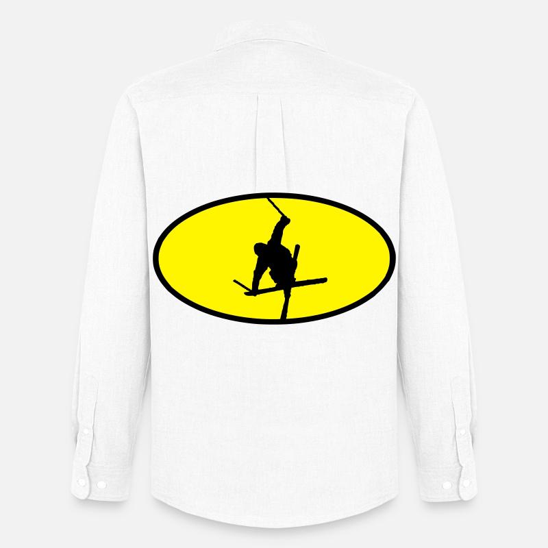 Ski Freestyle Logo - Männer Oxford Hemd von Stanley/Stella - Weiß