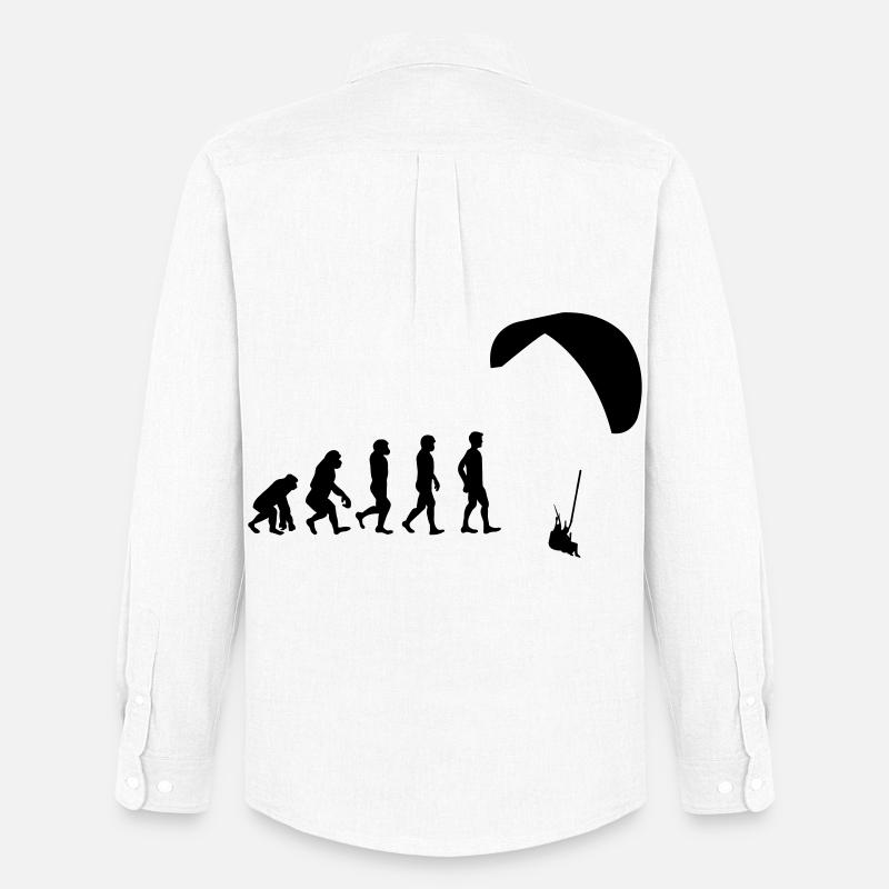 Evolution Gleitschirm - Männer Oxford Hemd von Stanley/Stella - Weiß