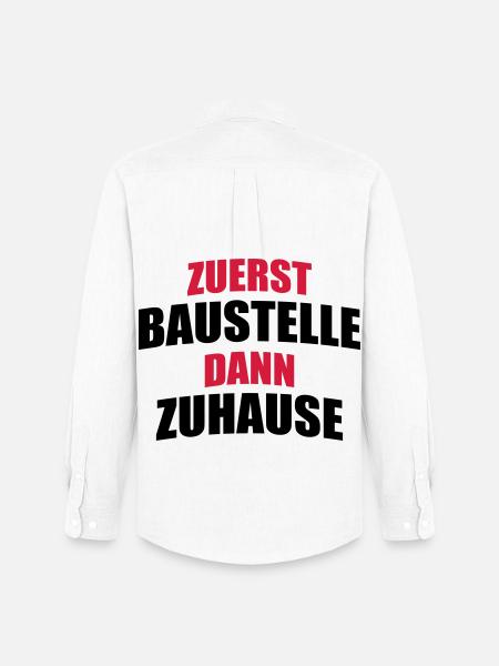 Haus bauen - Männer Oxford Hemd von Stanley/Stella - Weiß