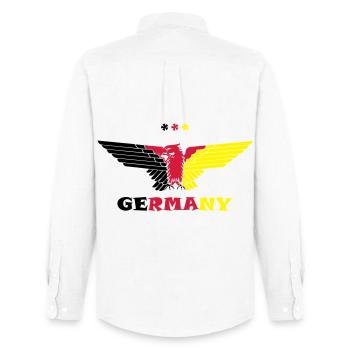 Allemagne Adler Allemagne de couleur - Chemise Oxford homme Stanley/Stella - blanc - Dos - AI Model Male 185 dark (185cm)