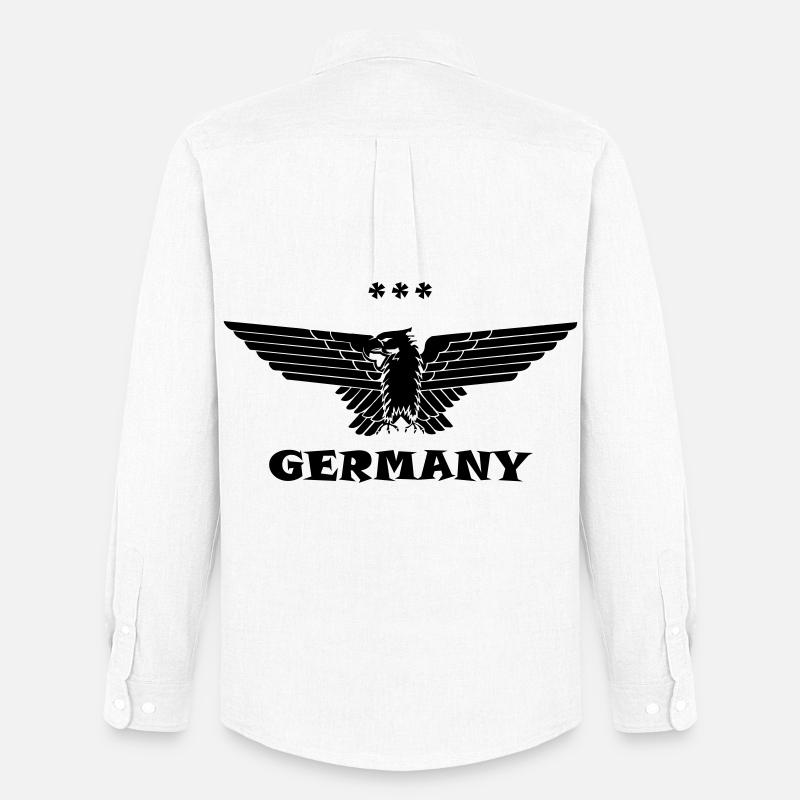 Deutsdchland Adler Germany black - Männer Oxford Hemd von Stanley/Stella - Weiß