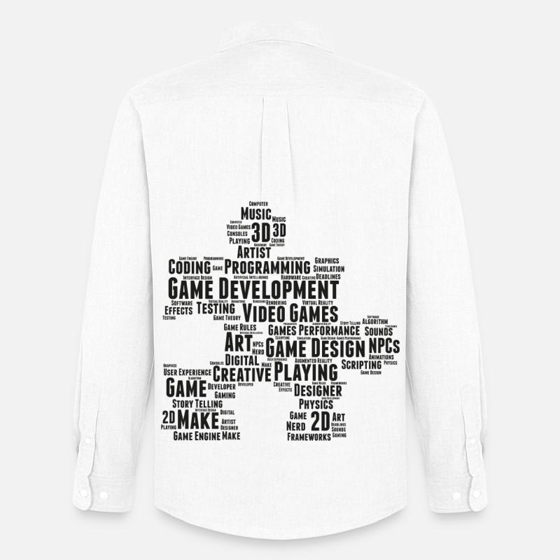 Game Dev - Männer Oxford Hemd von Stanley/Stella - Weiß