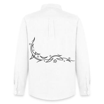 Tribal avec des étoiles - Chemise Oxford homme Stanley/Stella - blanc - Dos - AI Model Male 185 dark (185cm)