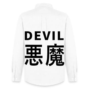 Devil's Kajni - Men's Oxford Shirt by Stanley/Stella - white - Back - AI Model Male 185 dark (185cm)