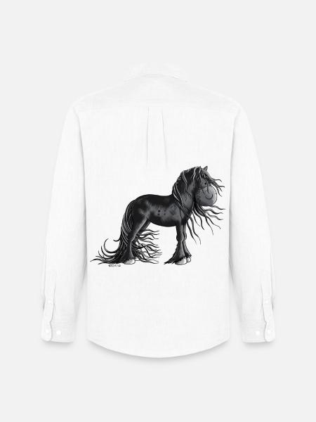 Sweet Friesian Horse - Men's Oxford Shirt by Stanley/Stella - white